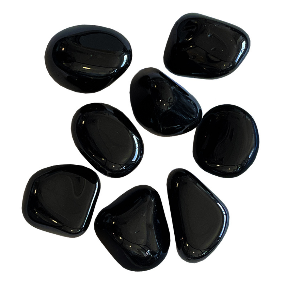 Obsidienne noire en pierre roulée