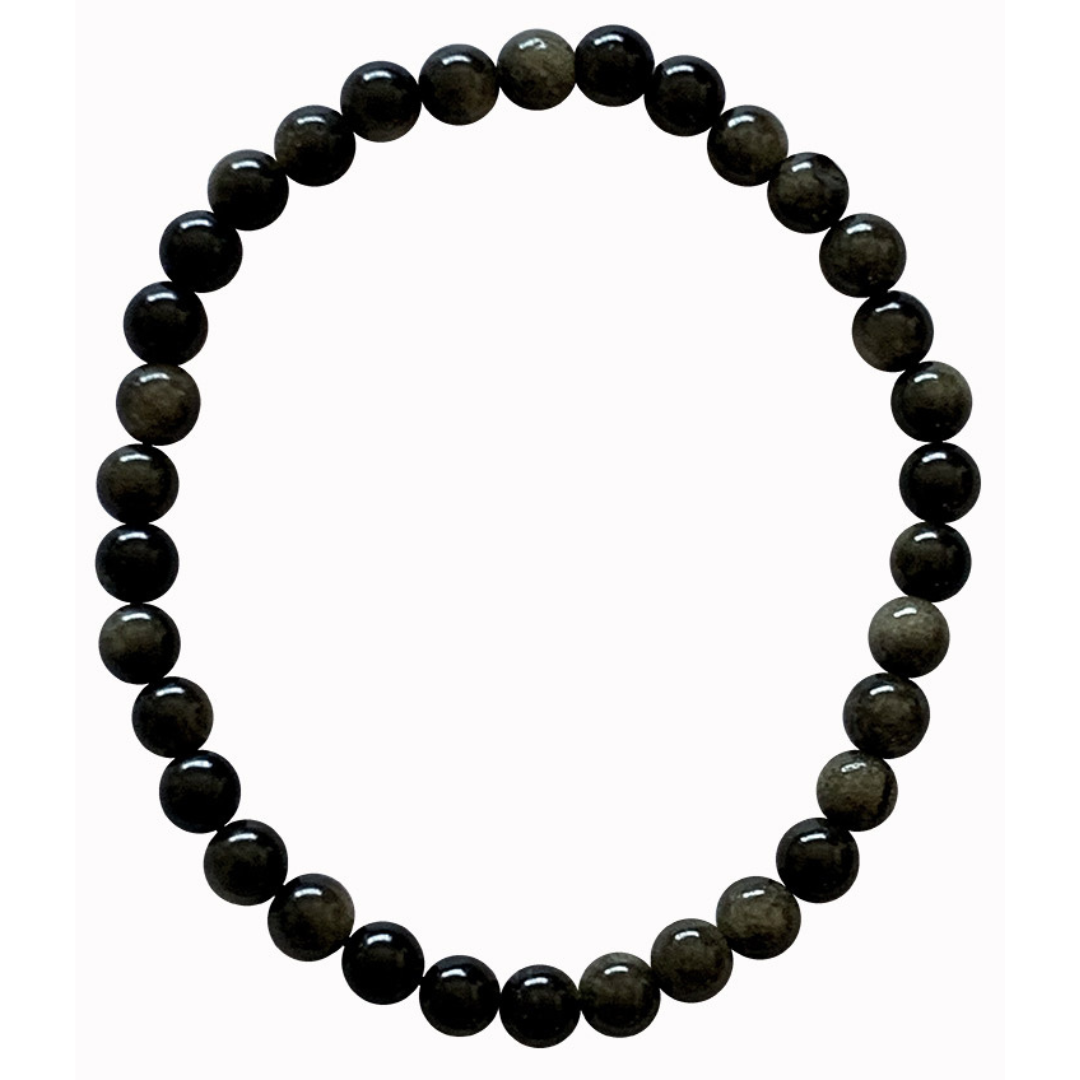 Bracelet en Obsidienne dorée