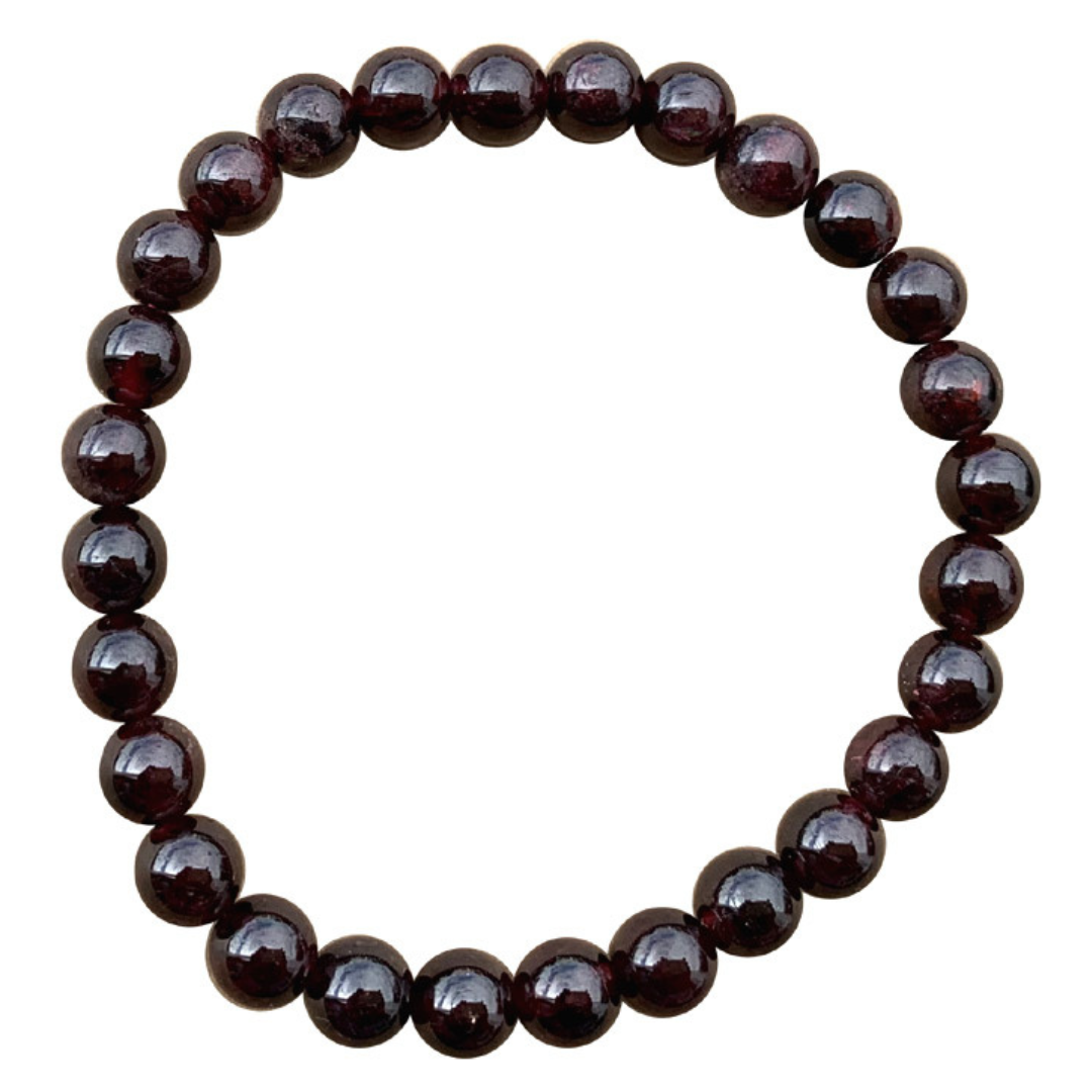 Bracelet en Grenat 6mm