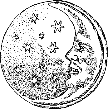 gravure lune